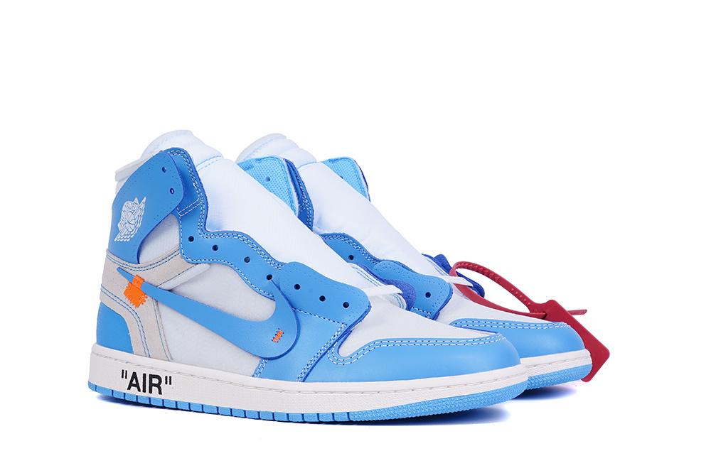 PK GOD X YIFU RETAIL FACTORY OFF WHITE X AIR JORDAN 1 POWDER BLUE UNC RETAIL MATERIALS ready limited